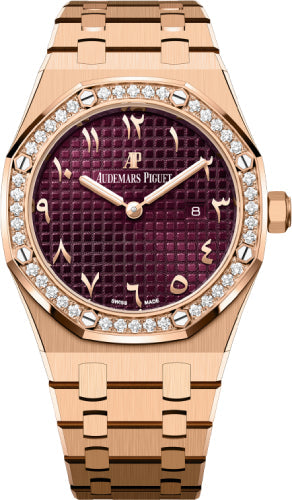 Audemars Piguet Royal Oak 33mm Quartz Rose Gold Diamond Bezel