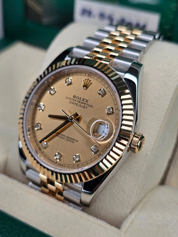 Rolex Datejust 41 Champagne Diamond Dial on Jubilee 126333 Complete 2022