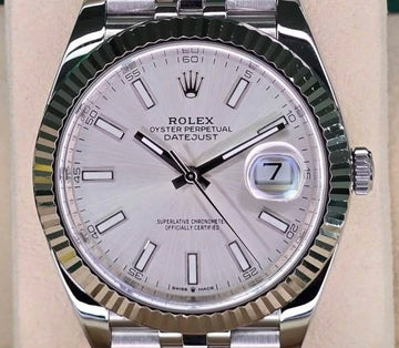 Rolex Datejust 41 Silver Index Dial on Jubilee 126334 Complete 2020