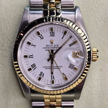 Rolex Datejust White Roman Dial on Jubilee 68273 Complete 1989