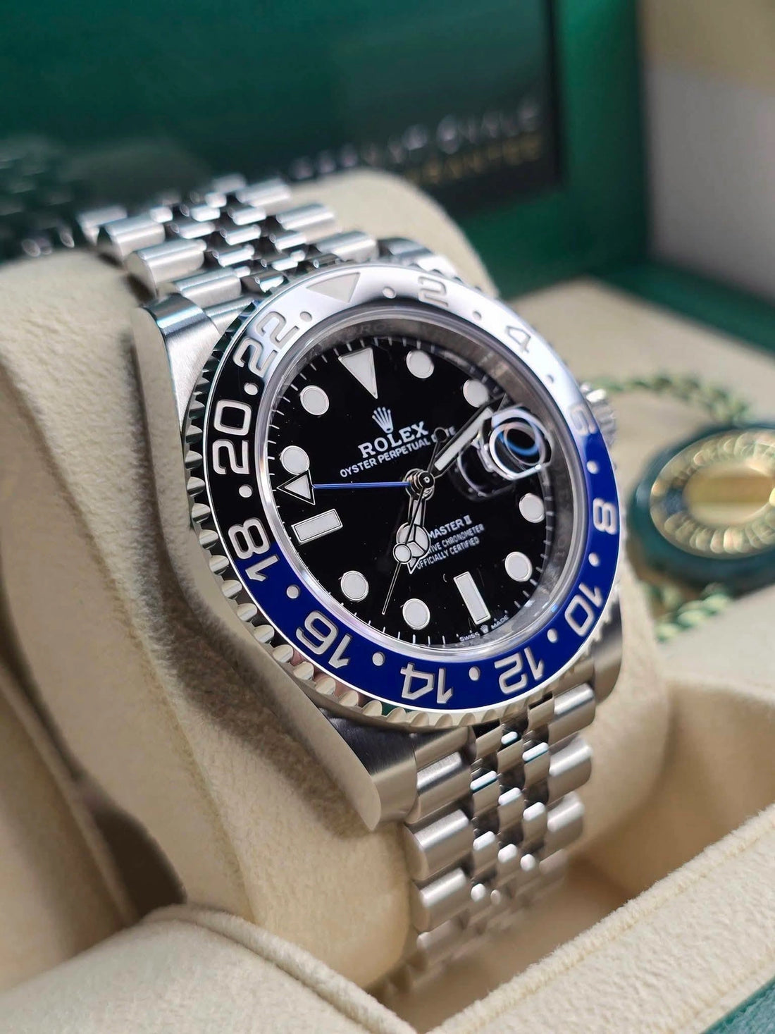 Rolex GMT-Master II Batgirl Black Dial on Jubilee 126710BLNR Complete 2025