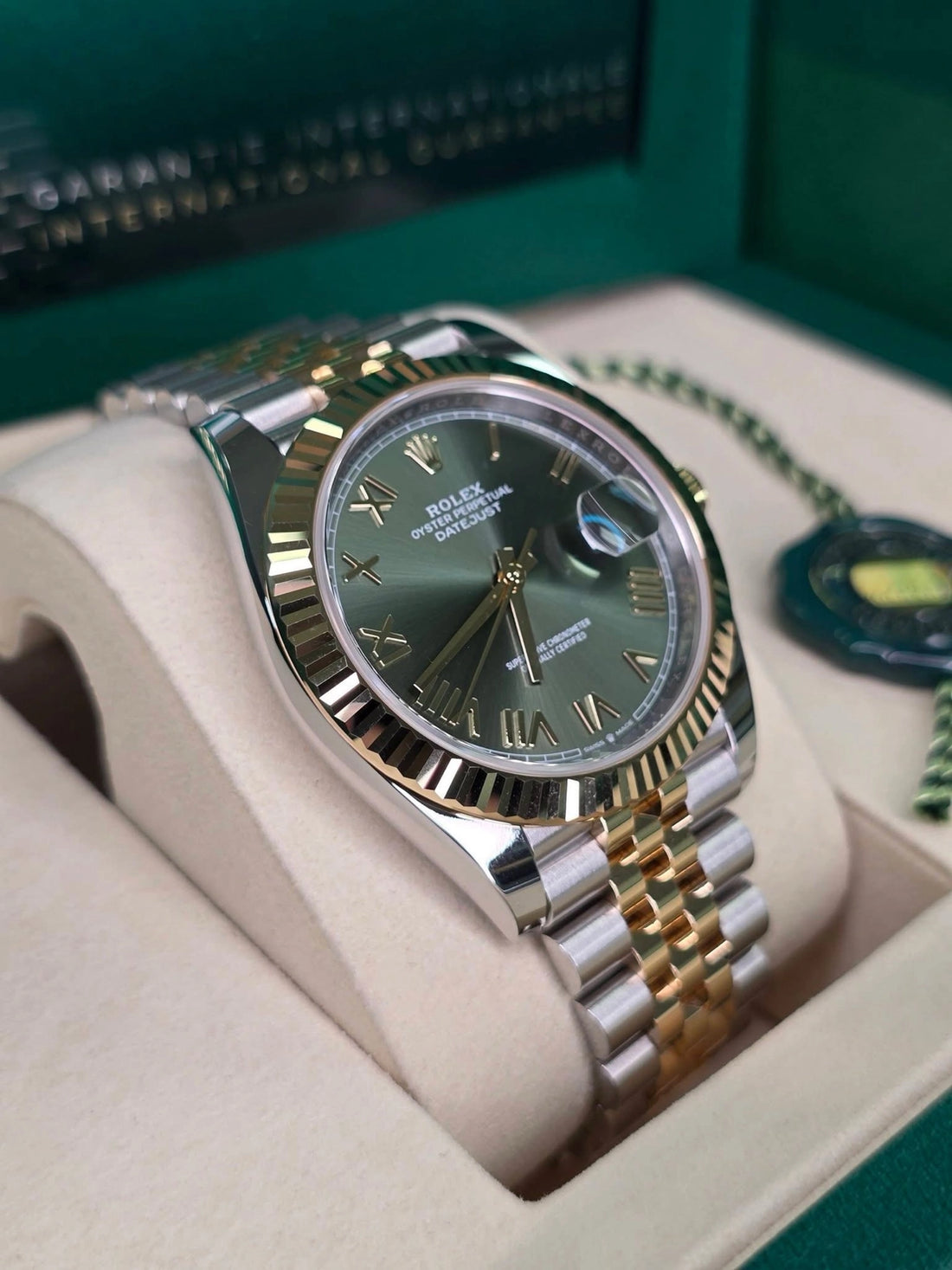 COMING SOON: Rolex Datejust 41 Champagne, Fluted, Oyster Olive Green Dial on Jubilee 126333 Complete 2026