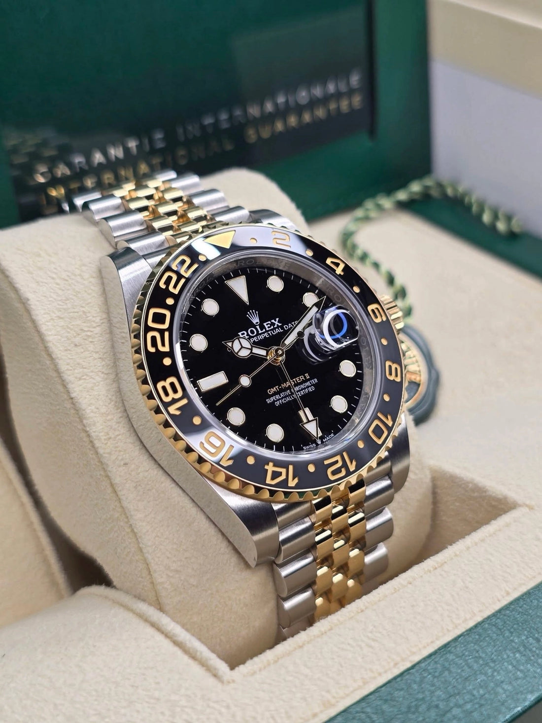 Rolex GMT-Master II Black Dial on Jubilee 126713GRNR Complete 2026