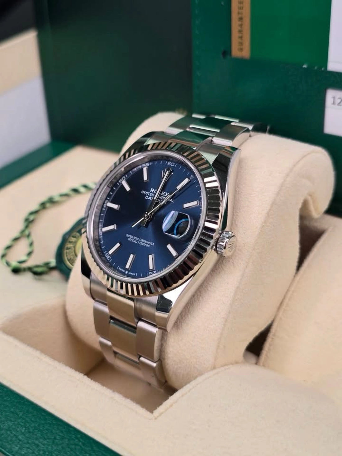 Rolex Datejust 41 Blue Index Dial on Oyster 126334 Complete 2020