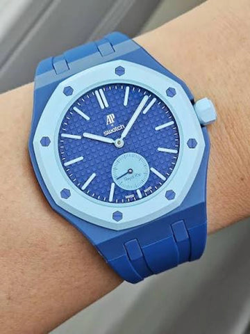 Audemars Piguet X Swatch Royal Pop Lan Ba Blue Dial on Rubber Strap SSX03L100N Complete 2026