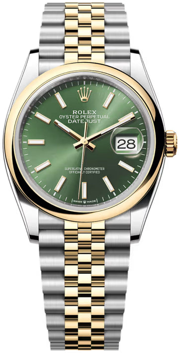 Rolex Datejust 36 Oystersteel And Yellow Gold Olive Green Dial Jubilee Bracelet - 126203 - 2026