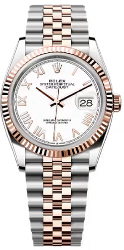Rolex Datejust 36 Oystersteel Everose Gold White Dial Jubilee Bracelet - 126231 - 2026
