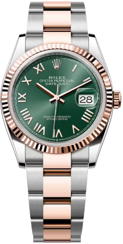 Rolex Datejust 36 Oystersteel Everose Gold Mint Green Dial Oyster Bracelet - 126231 - 2026