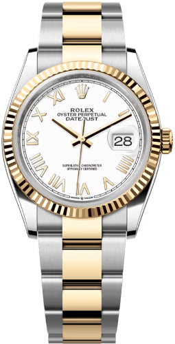 Rolex Datejust 36 Oystersteel And Yellow Gold White Dial Oyster Bracelet - 126233 - 2026