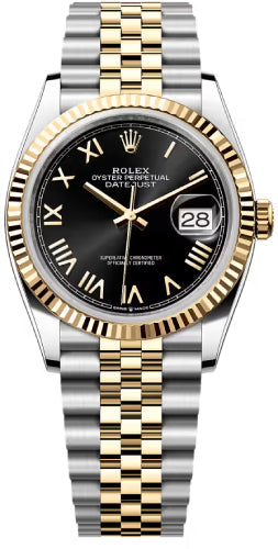 Rolex Datejust 36 Oystersteel And Yellow Gold Bright Black Dial Jubilee Bracelet - 126233 - 2026
