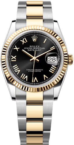 Rolex Datejust 36 Oystersteel And Yellow Gold Bright Black Dial Oyster Bracelet - 126233 - 2026