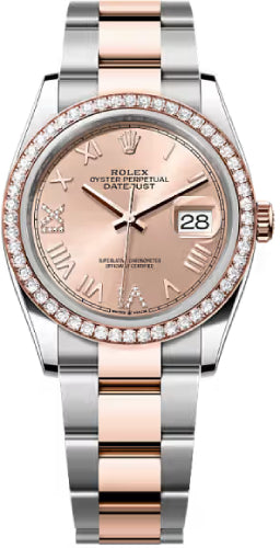 Rolex Datejust 36 Oystersteel Everose Gold Rosé-Colour Diamond Set Dial Oyster Bracelet - 126281Rbr - 2026