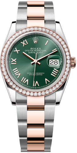 Rolex Datejust 36 Oystersteel Everose Gold Mint Green Dial Oyster Bracelet - 126281Rbr - 2026