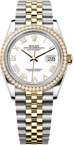 Rolex Datejust 36 Oystersteel Yellow Gold And Diamond White Dial Jubilee Bracelet - 126283Rbr - 2026
