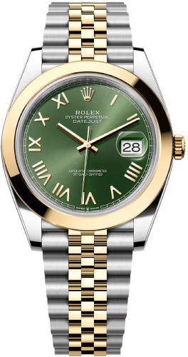 Rolex Datejust 41 Oystersteel And Yellow Gold Olive Green Dial Jubilee Bracelet - 126303 - 2026