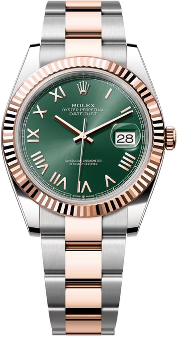 Rolex Datejust 41 Oystersteel Everose Gold Mint Green Dial Oyster Bracelet - 126331 - 2026