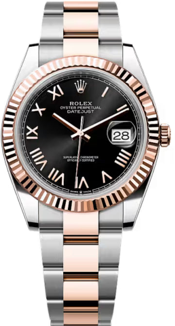 Rolex Datejust 41 Oystersteel Everose Gold Bright Black Dial Oyster Bracelet - 126331 - 2026