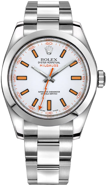 Rolex Milgauss White Dial on Oyster 116400 Complete 2009