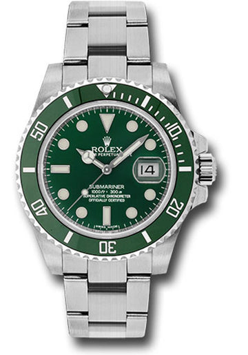 Rolex Submariner Hulk Green Dial on Oyster 116610LV Complete 2018