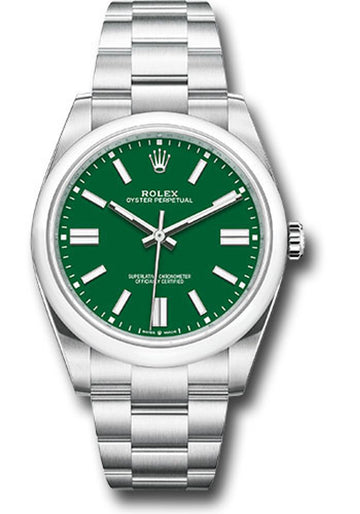 Rolex Oyster Perpetual 41 Green Index Dial on Oyster 124300 Complete 2022
