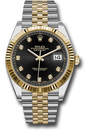 Rolex Datejust 41 Black Diamond Dial on Jubilee 126333 Complete 2019