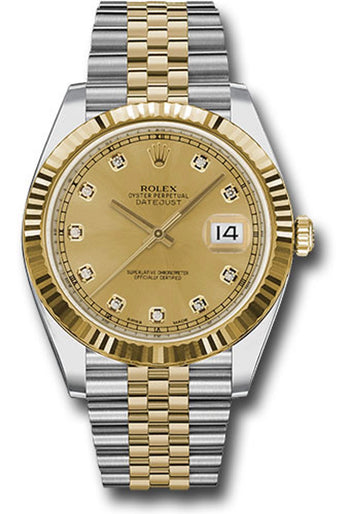 Rolex Datejust 41 Champagne Diamond Dial on Jubilee 126333 Complete 2018