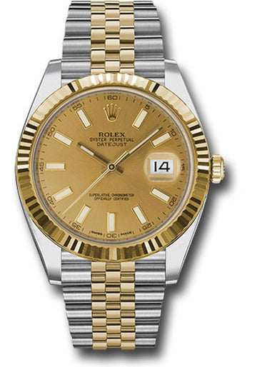 Rolex Datejust 41 Champagne Index Dial on Jubilee 126333 Complete 2017