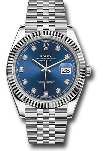 Rolex Datejust 41 Blue Diamond Dial on Jubilee 126334 Complete 2025