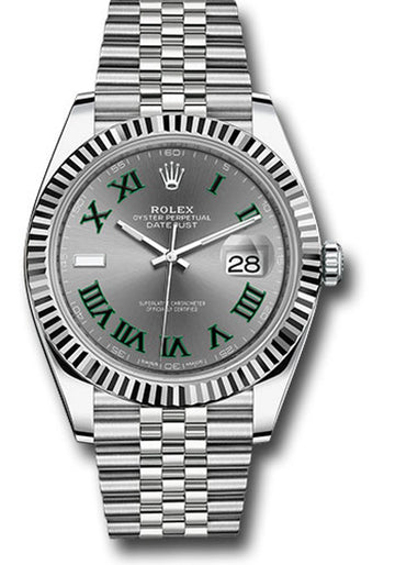 Rolex Datejust 41 Slate Green Roman Dial on Jubilee 126334 Complete 2025