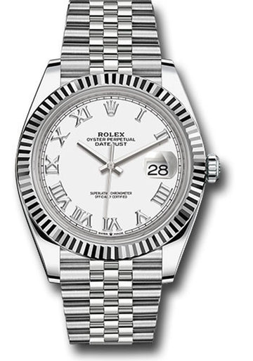 Rolex Datejust 41 White Roman Dial on Jubilee 126334 Complete 2026