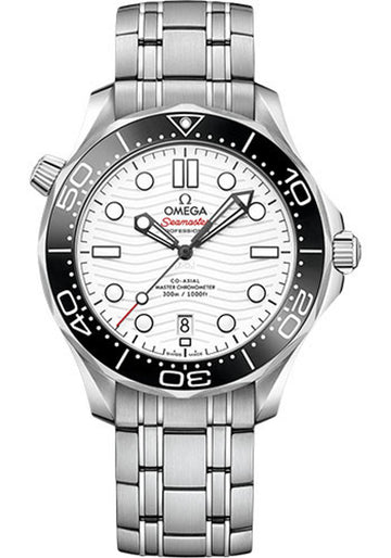 Omega Seamaster Diver 300M Omega Co-Axial Master Chronometer White Dial on Bracelet 210.30.42.20.04.001 Complete 2022