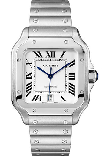 Cartier Santos de Cartier Large Silver Dial on Bracelet WSSA0018 Complete 2026