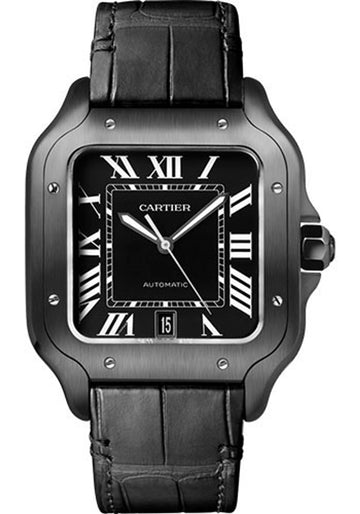 Cartier Santos de Cartier Large Black Dial on Rubber Strap WSSA0039 Complete 2026