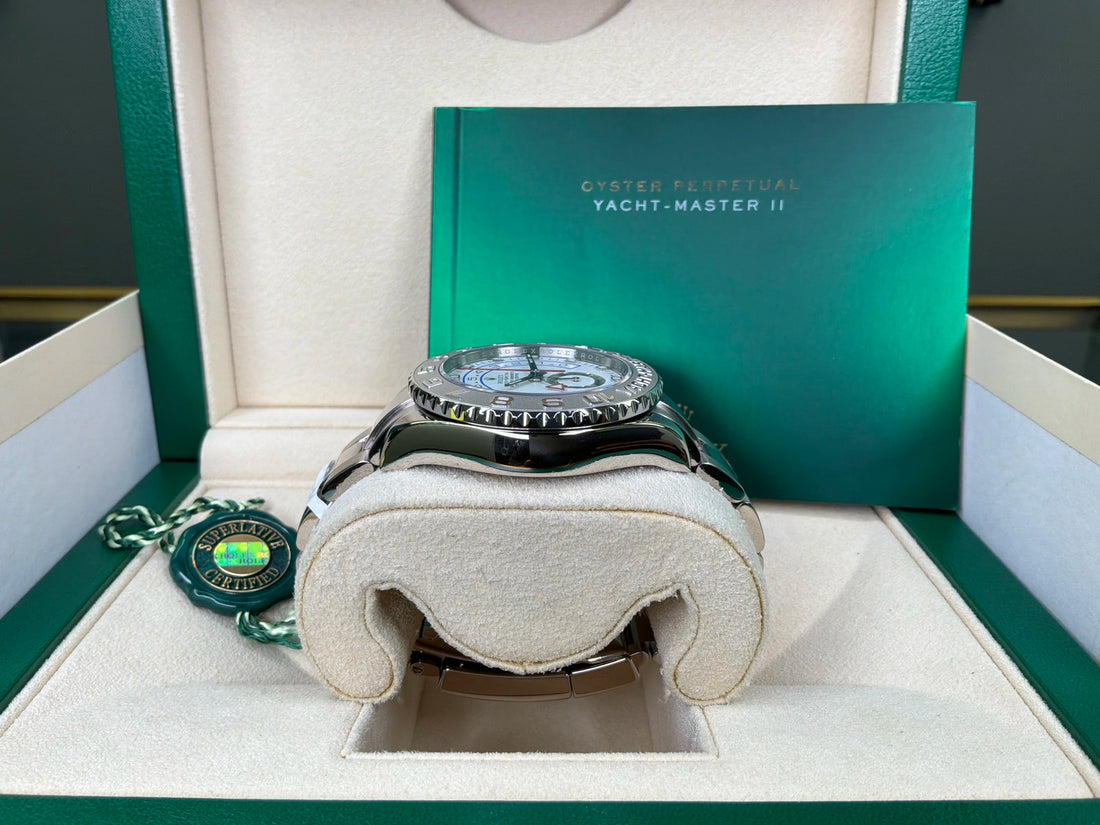 Rolex Yacht-Master ii White Dial on Oyster 116689 with Box