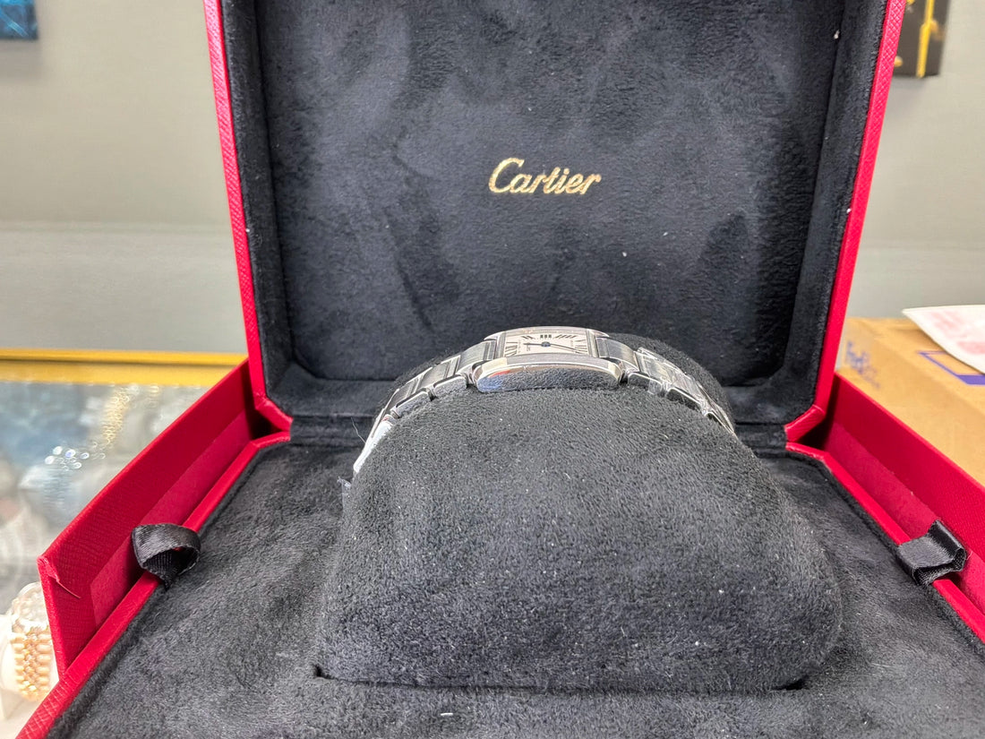Cartier Tank Francaise Small Silver Dial on Bracelet WSTA0065 Complete 2012