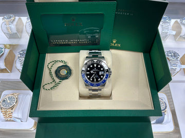 Rolex GMT-Master II Batman Black Dial on Oyster 126710BLNR Complete 2022