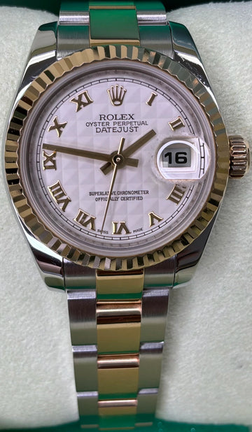 Rolex Datejust Lady Ivory Pyramid Roman Dial on Oyster 179173 with Box 2007