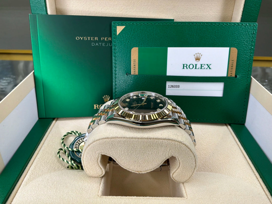 Rolex Datejust 41 Black Diamond Dial on Jubilee 126333 Complete 2019