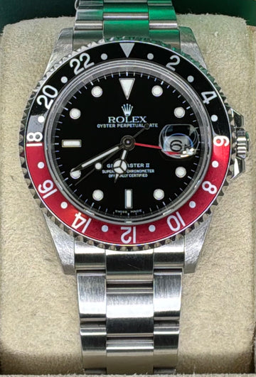 Rolex GMT-Master II Coke Black Dial on Oyster 16710 Complete 2004